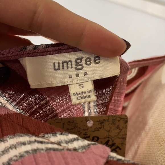 Umgee Oaklynn Ribbed Multicolor Asymmetrical Dress size Small - fits big - Picture 6 of 8